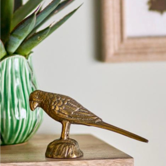Cast Aluminum Brass Inquisitive Small Exotic Bird - Picture 3 of 3